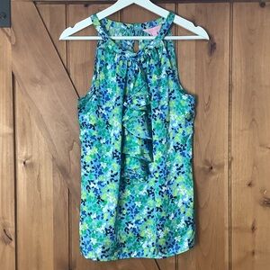 Lilly Pulitzer 6 Silk Ruffle Top